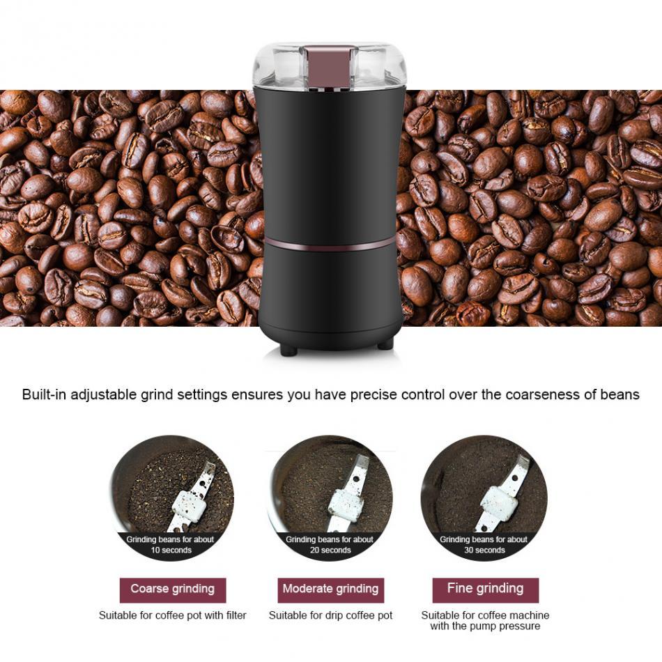 400W Electric Coffee Grinder Kitchen Coffee Beans Spices Nuts Grinding Machine With Spice Nuts Seeds French Coffee Maker Machine