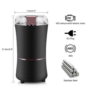 400W Electric Coffee Grinder Kitchen Coffee Beans Spices Nuts Grinding Machine With Spice Nuts Seeds French Coffee Maker Machine