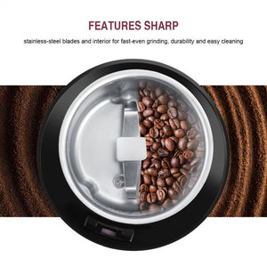 400W Electric Coffee Grinder Kitchen Coffee Beans Spices Nuts Grinding Machine With Spice Nuts Seeds French Coffee Maker Machine