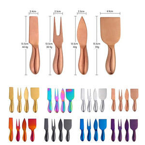 4pcst Cheese Tool Gold Cheese Slicer Cutter Knife Creative Cheese Graters Kitchen Tools Cake Spatula Butter Knife cheese set