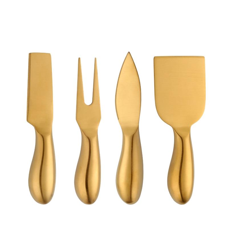 4pcst Cheese Tool Gold Cheese Slicer Cutter Knife Creative Cheese Graters Kitchen Tools Cake Spatula Butter Knife cheese set