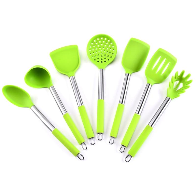 7Pcs Cookware Kitchenware Set Silica Gel Kitchen Tools Accessories Luxury Cooking Utensils Special Tool Spoon