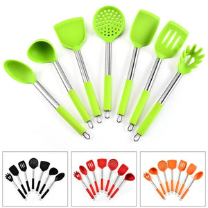 7Pcs Cookware Kitchenware Set Silica Gel Kitchen Tools Accessories Luxury Cooking Utensils Special Tool Spoon