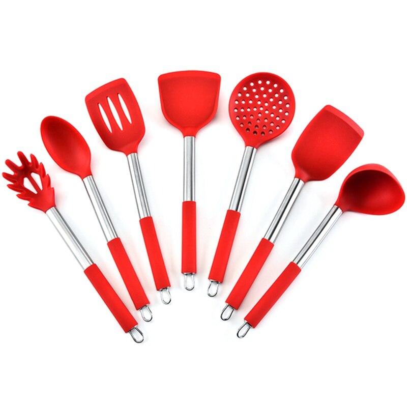 7Pcs Cookware Kitchenware Set Silica Gel Kitchen Tools Accessories Luxury Cooking Utensils Special Tool Spoon