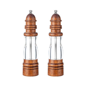 8inch Classical Manual Oak Wood Salt and Pepper Grinder Spice Grinder Handheld Pepper Mills for Home Household Kitchen Tools