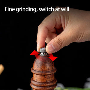 8inch Classical Manual Oak Wood Salt and Pepper Grinder Spice Grinder Handheld Pepper Mills for Home Household Kitchen Tools