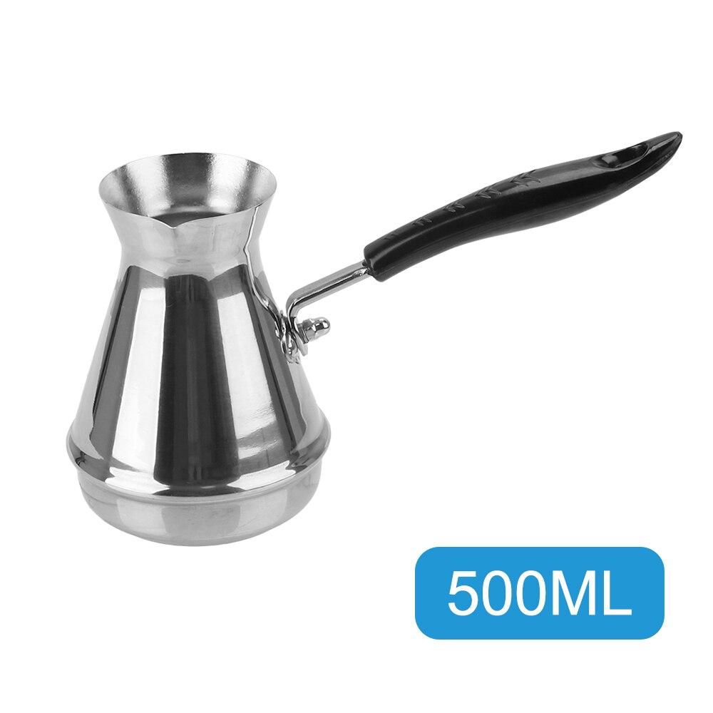 Stainless Steel European Long Handle Moka Pot Butter Melting Pot Coffee Utensils Turkish Coffee Pot Kitchen Tools