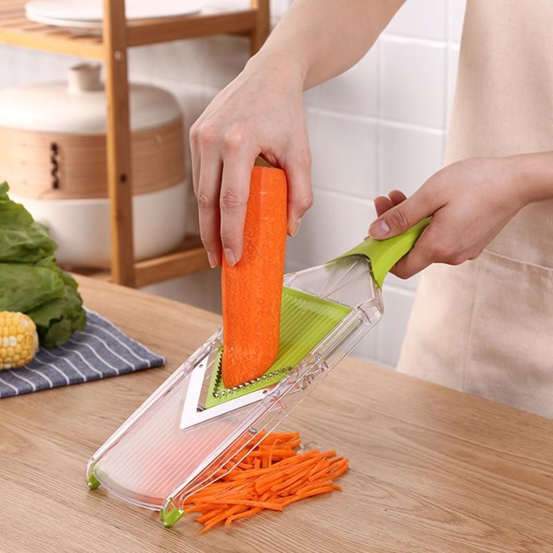 Manual Lemon Chopper  Chopper Mandoline V-Slicer Dicer With 5 Replaceable Blades Veggie Chopper Cutter Kitchen Tools