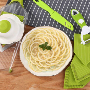 Manual Lemon Chopper  Chopper Mandoline V-Slicer Dicer With 5 Replaceable Blades Veggie Chopper Cutter Kitchen Tools