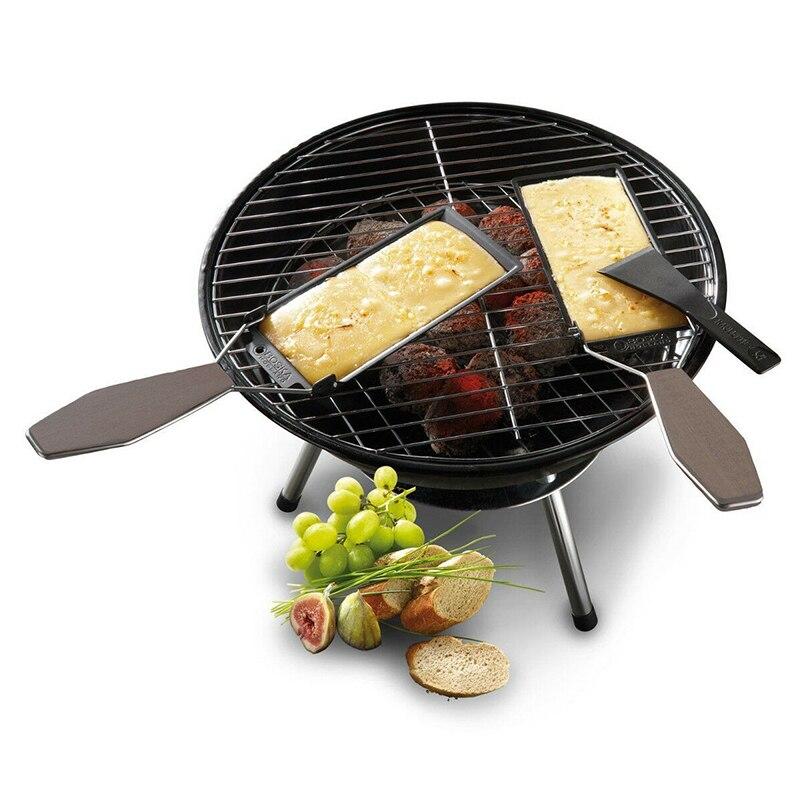 Milk Cheese Portable Non-Stick Metal Cheese Raclette Oven Grill Plate Rotaster Baking Tray Stove Set Kitchen Baking Tool