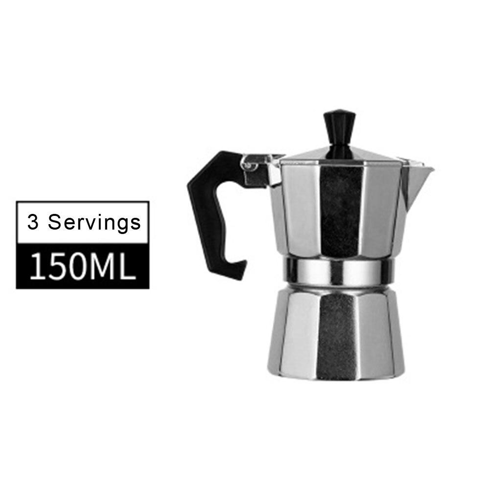 Mocha Latte Coffee Maker Italian Moka Espresso Percolator Pot Aluminum Mocha Coffee Pot Portable Coffee Kettle Kitchen Tools