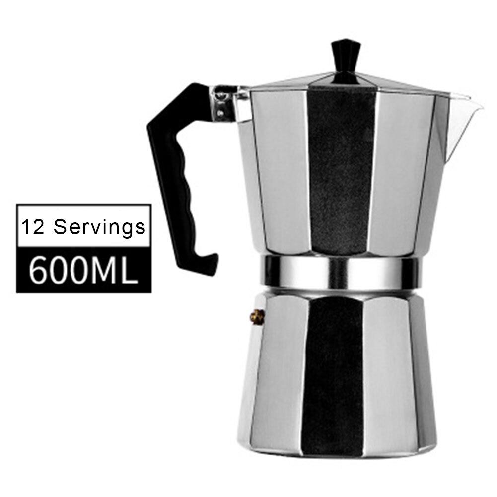 Mocha Latte Coffee Maker Italian Moka Espresso Percolator Pot Aluminum Mocha Coffee Pot Portable Coffee Kettle Kitchen Tools