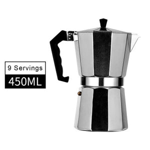 Mocha Latte Coffee Maker Italian Moka Espresso Percolator Pot Aluminum Mocha Coffee Pot Portable Coffee Kettle Kitchen Tools