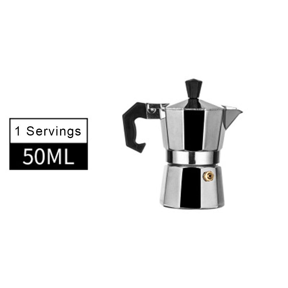 Mocha Latte Coffee Maker Italian Moka Espresso Percolator Pot Aluminum Mocha Coffee Pot Portable Coffee Kettle Kitchen Tools