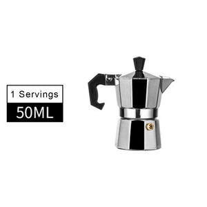 Mocha Latte Coffee Maker Italian Moka Espresso Percolator Pot Aluminum Mocha Coffee Pot Portable Coffee Kettle Kitchen Tools