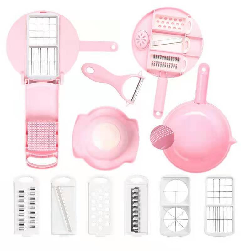 Multi-Function  Cutter Fruit Slicer Grater Shredders Drain Basket Slicers 13 In 1 Gadgets Kitchen Accessories