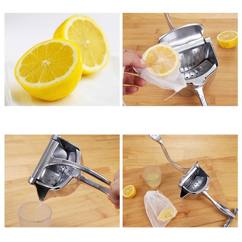 Multifunctional Drinkware Home Kitchen Accessories Silver Manual Aluminum Alloy Juicer Fruit  Lemon Pressure Squeezer