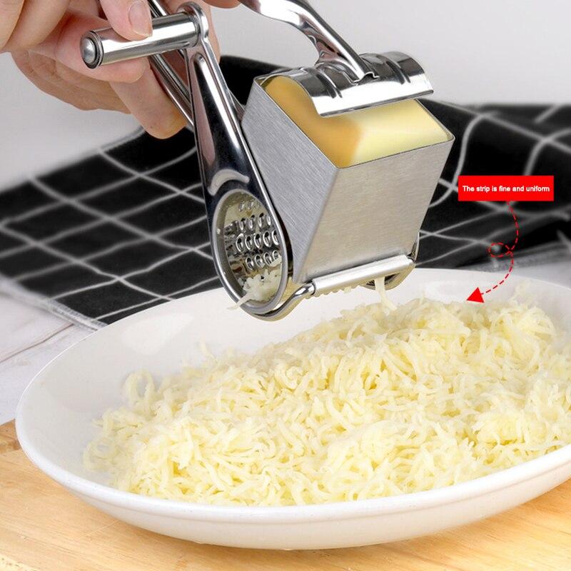 Newly Stainless Steel Cheese Grater Hand Crank Rotary Blades Vegetable Grinder Kitchen TE889