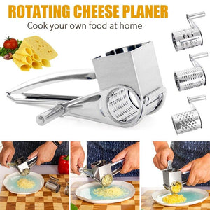 Newly Stainless Steel Cheese Grater Hand Crank Rotary Blades Vegetable Grinder Kitchen TE889