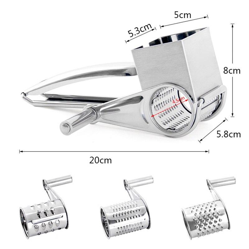 Newly Stainless Steel Cheese Grater Hand Crank Rotary Blades Vegetable Grinder Kitchen TE889