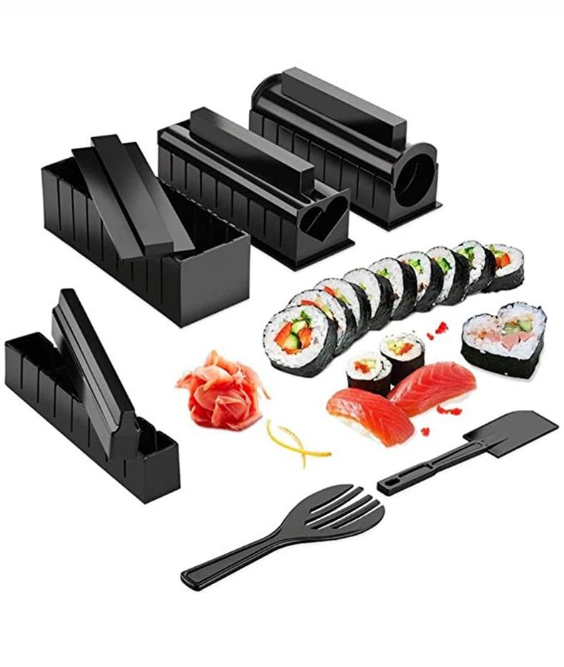 One Set DIY Sushi Making Kit Roll Sushi Maker Rice Roll Mold Kitchen Sushi Tools Japanese Sushi Cooking Tools Kitchen Tools