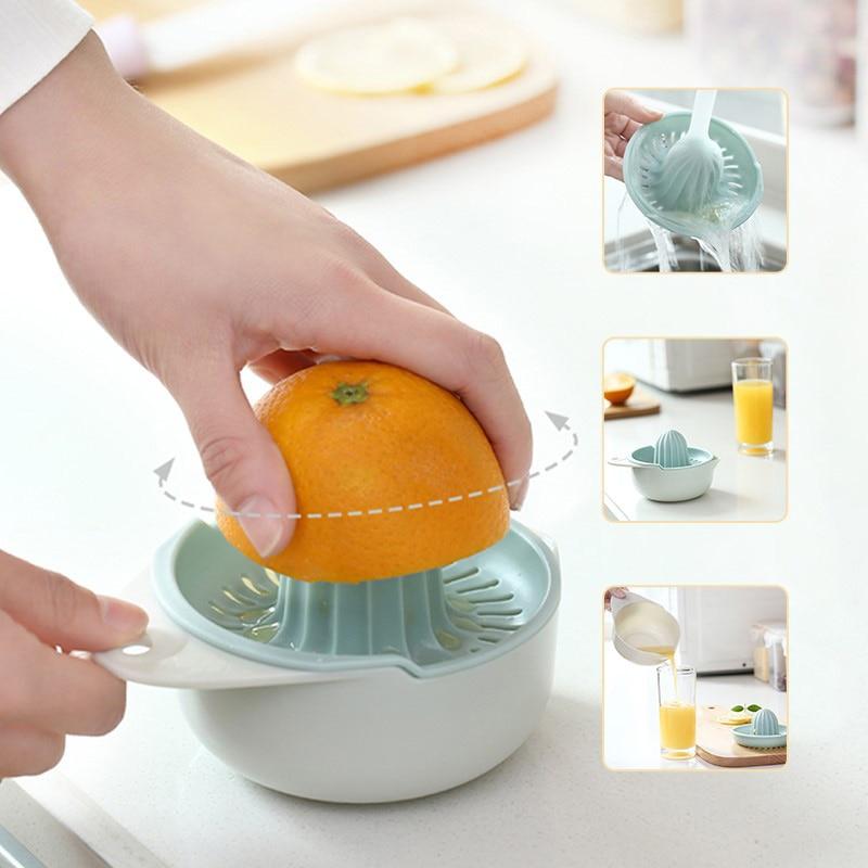 Orange Lemon Fruit Squeezer Cup Mini Plastic Household Manual Citrus Juicer With Handle Pour Spout Kitchen Accessories Cocina