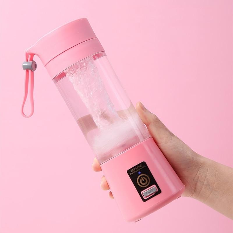 Portable Home USB Rechargeable 6-Blade Electric Fruit Extractor Juice Blender Machine Sports Bottle Juicing Cup Kitchen Tools