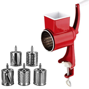 Rotary Cheese Grater Food Mills With 5 Drum Blade for Grating Cheese and Nut Grinder Grinding Nuts