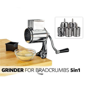 Rotary Cheese Grater Food Mills With 5 Drum Blade for Grating Cheese and Nut Grinder Grinding Nuts