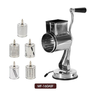 Rotary Grater Food Mills Nut Grinder With 5 Drum Blade for Cheese Grating and Nuts Grinding Vegetable Shredding Fruits Slicer