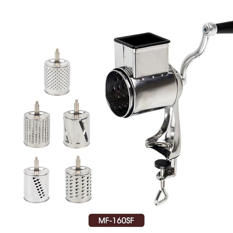 Rotary Grater Food Mills Nut Grinder With 5 Drum Blade for Cheese Grating and Nuts Grinding Vegetable Shredding Fruits Slicer