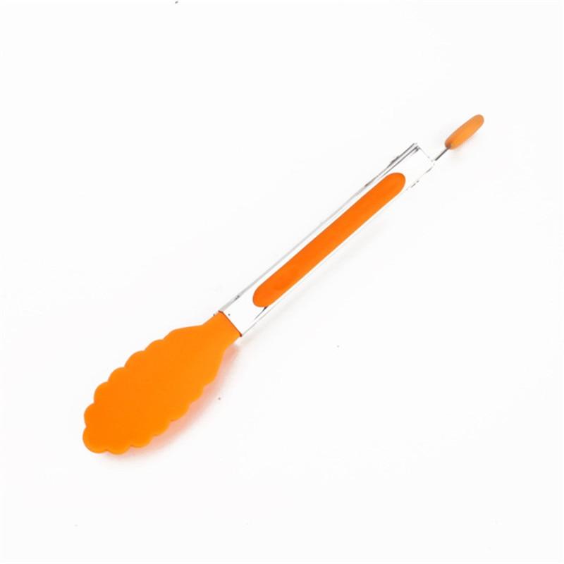 Silicone Food Tong Stainless Steel Kitchen Tongs Silicone Non-slip Cooking Clip Clamp BBQ Salad Tools Grill Kitchen Accessories