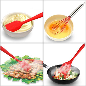 Silicone cooking tools set Spatula Heat-resistant Soup Spoon Non-stick Special Cooking Shovel Kitchen Tools