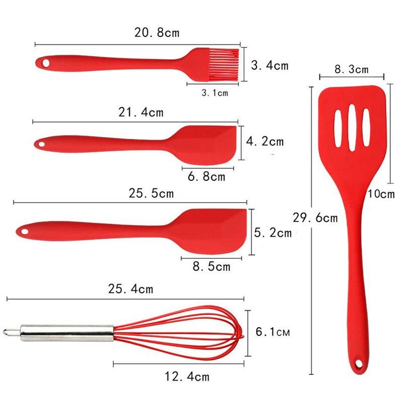 Silicone cooking tools set Spatula Heat-resistant Soup Spoon Non-stick Special Cooking Shovel Kitchen Tools