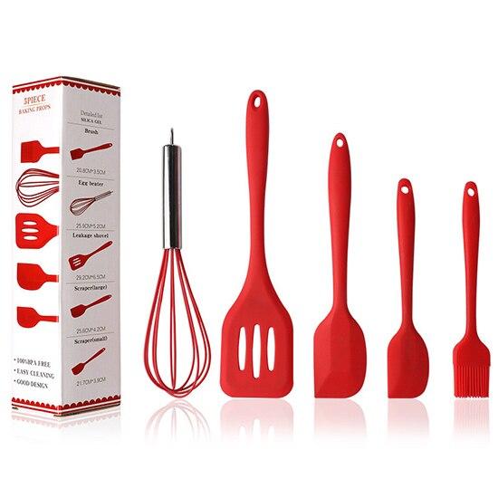 Silicone cooking tools set Spatula Heat-resistant Soup Spoon Non-stick Special Cooking Shovel Kitchen Tools