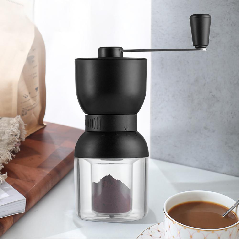 Stainless Steel Coffee Grinder Adjustable Washable Ceramic Core Handmade Mini Manual Coffee Bean Burr Grinders Mill Kitchen Tool