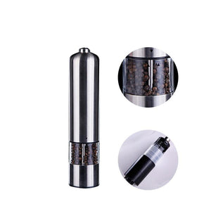 Stainless Steel Electric Salt Pepper Mill Spice Grinder Muller Kitchen Tool