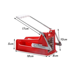 Stainless Steel Hand Push Type Potato Chipper Chip Cutting French Frie Slicer Maker Device Blade Chopper Kitchen Accessories