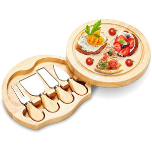 Stainless Wooden Cheese Board Wooden Cutting board Bamboo Handle Cheese Knives Board Fork Shovel Cooking Tool Kitchen Accessorie