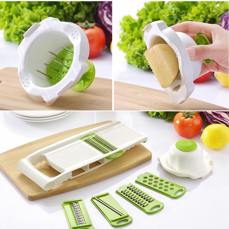 Mandoline Peeler Grater s Cutter tools with 5 Blade Carrot Grater Onion  Slicer Kitchen Accessories